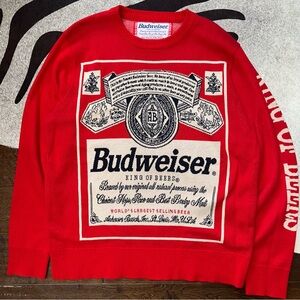 Vintage Style Budweiser Crewneck Sweater